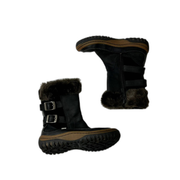 Merrell Decora Chant Winter Boots Select Dry Size 6 Leather Black Warm - Picture 1 of 14